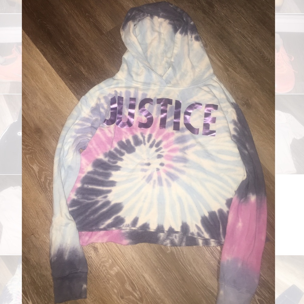 Girls Cropped Justice Hoodie